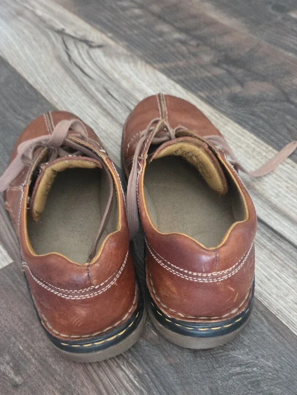 Dr. Martens Brown Leather Lace-Up  Shoes